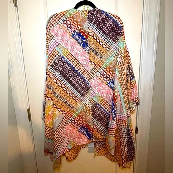🆕✨NWT Plus Colorful Printed Kimono Boho Style Size 2x-3x Flowy 🦋 - Picture 7 of 10